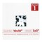 White with Black Core Mat Board for 10x10 Frames - Fits 3x3 Photos